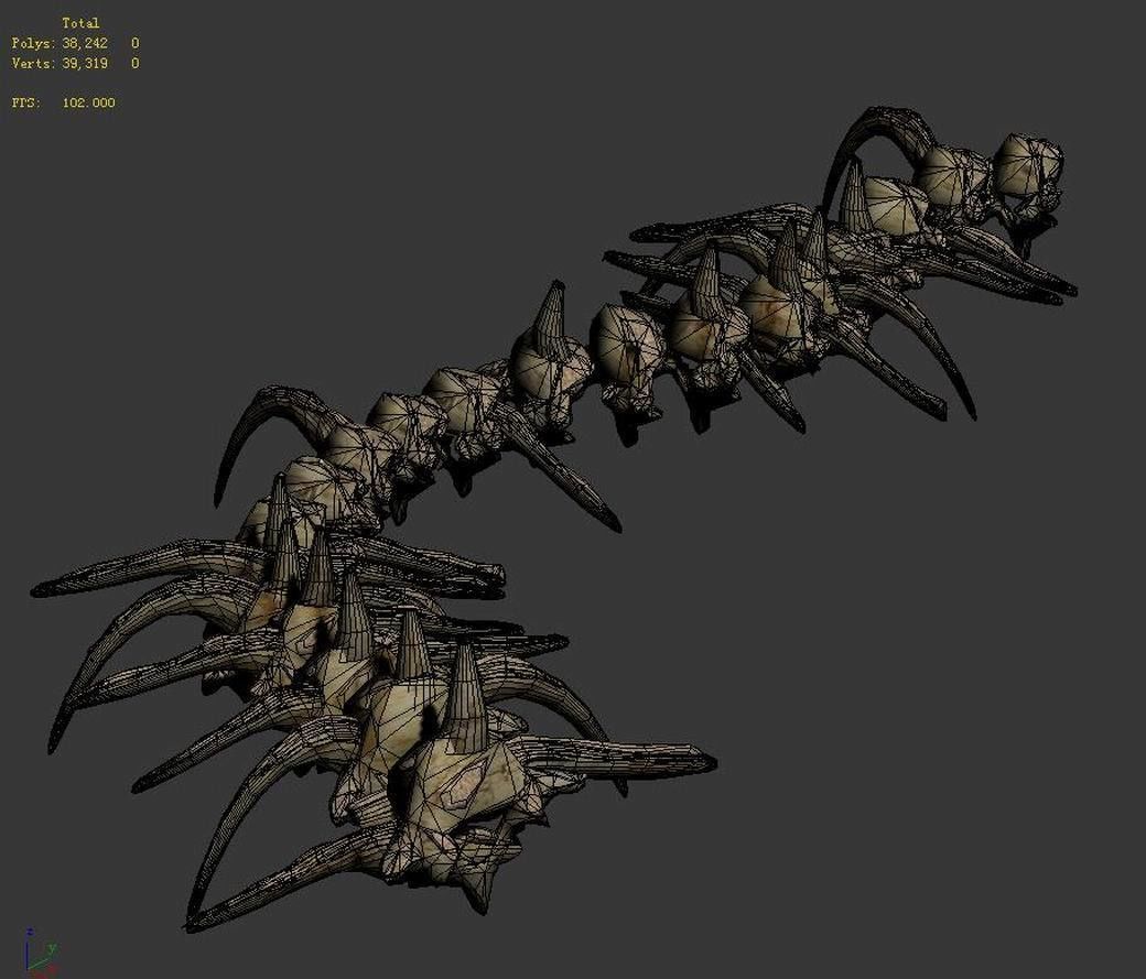 Desert - Bone Fossil 02 3D model_1
