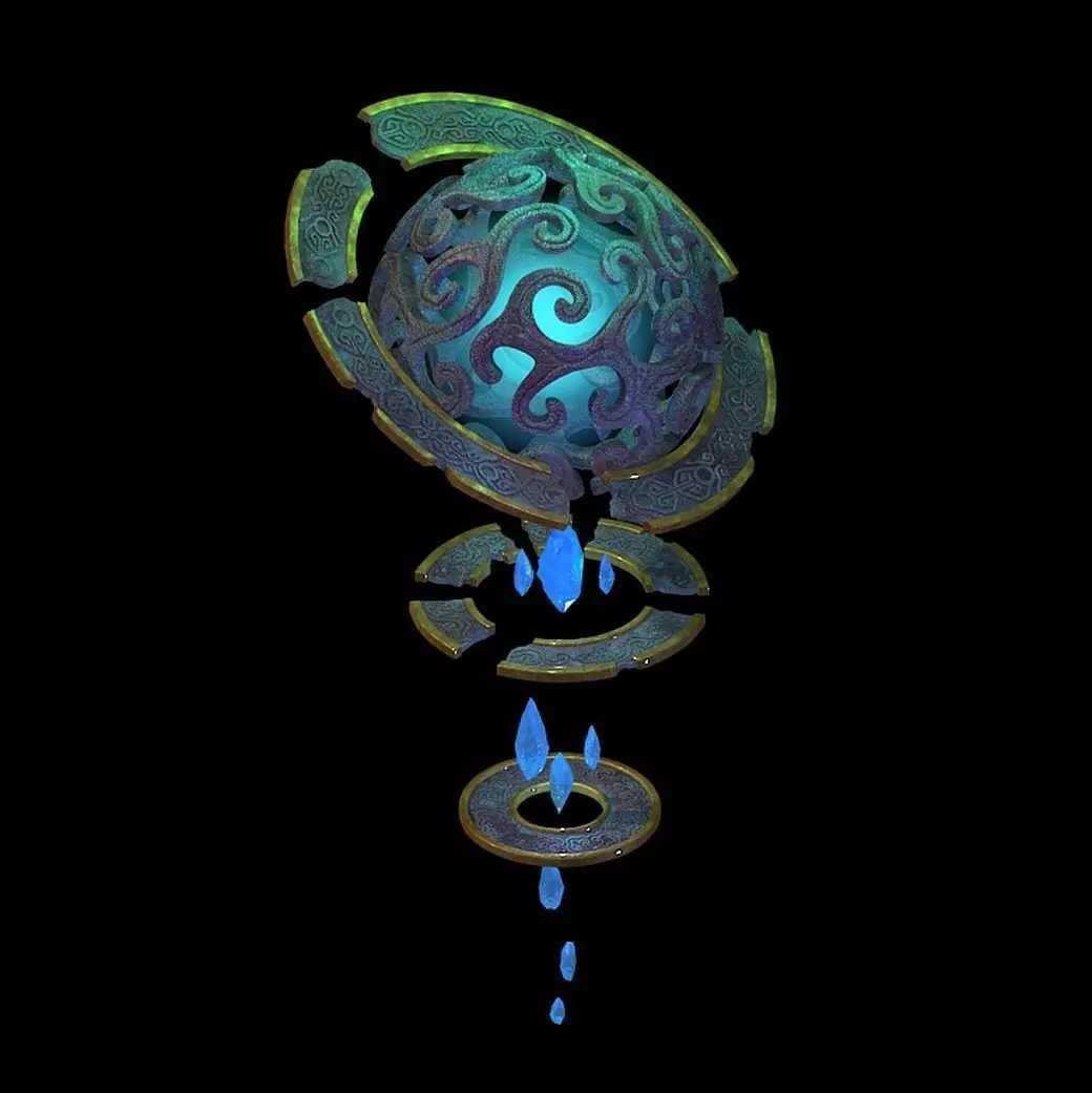 Peach Blossom Island - Basilica - Rotary Magic Ball 3D model_0