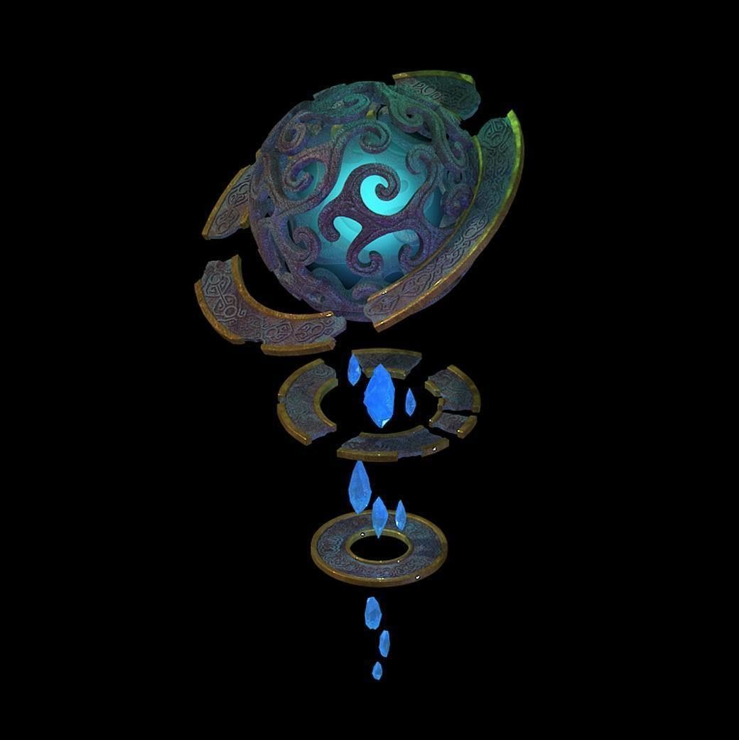 Peach Blossom Island - Basilica - Rotary Magic Ball 3D model_4