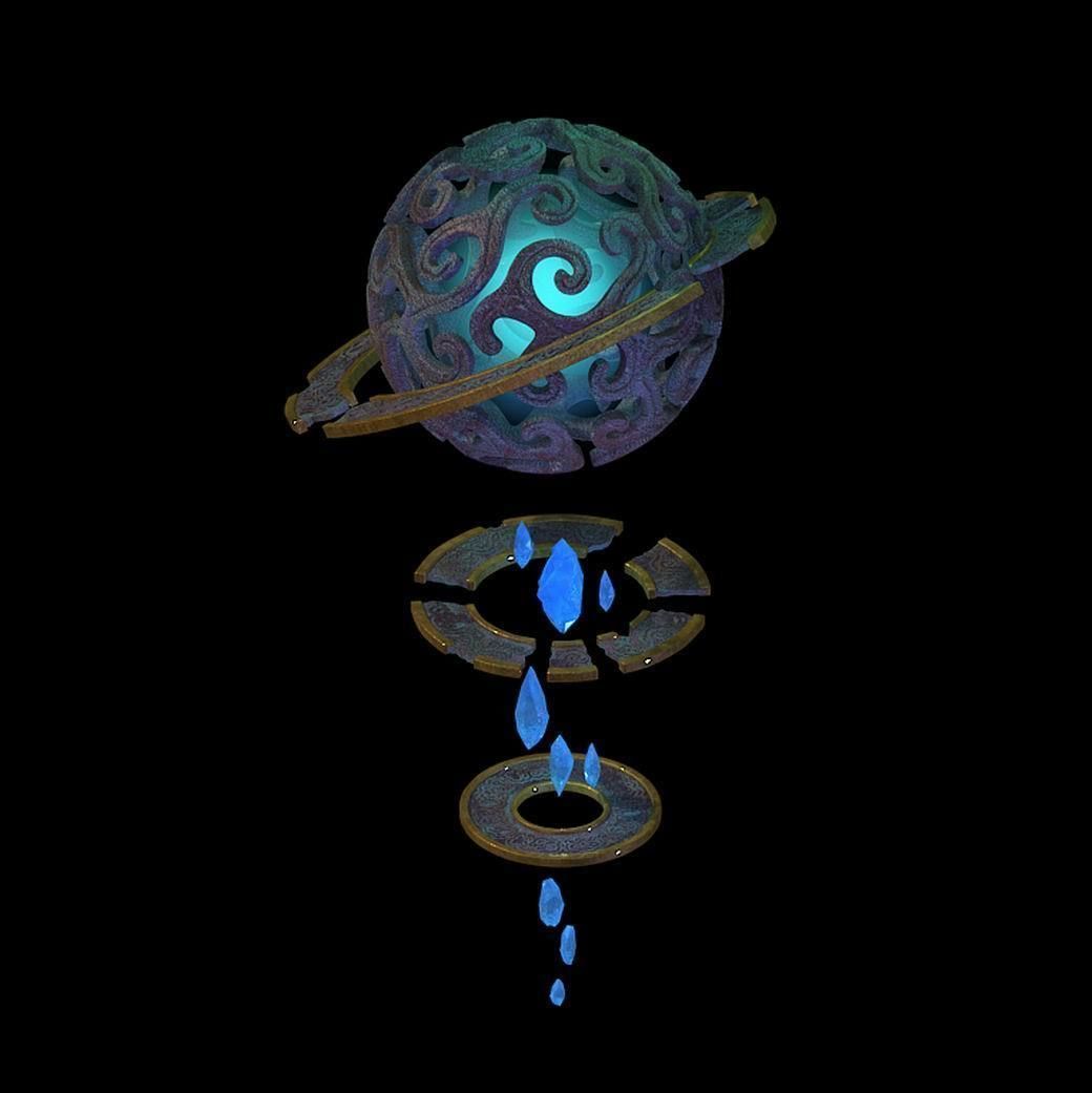 Peach Blossom Island - Basilica - Rotary Magic Ball 3D model_3