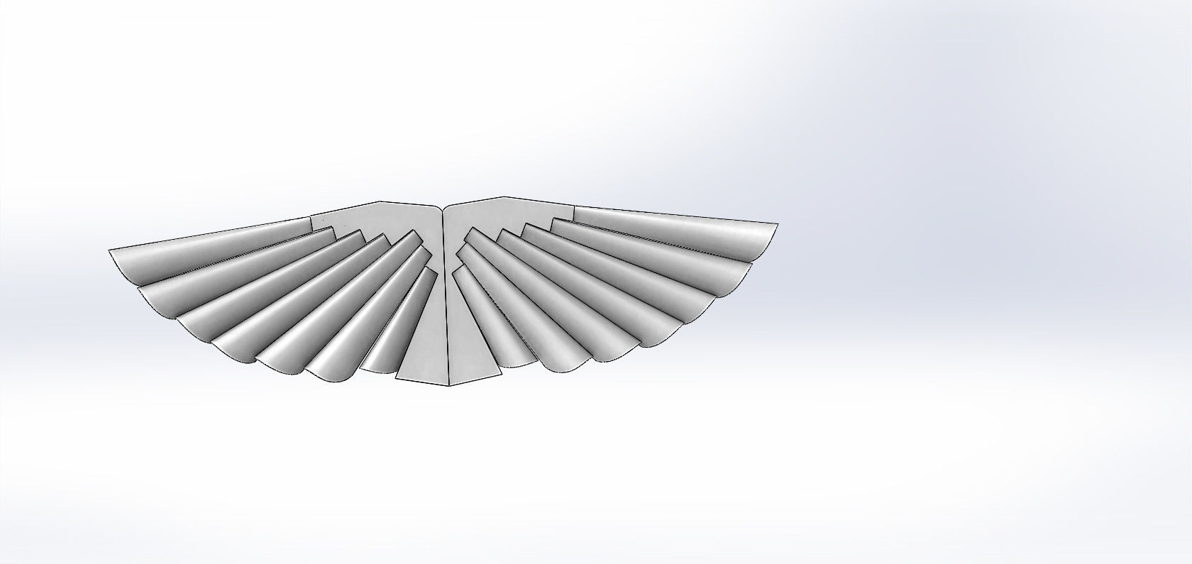 Wings piece of metal 3D print model_3
