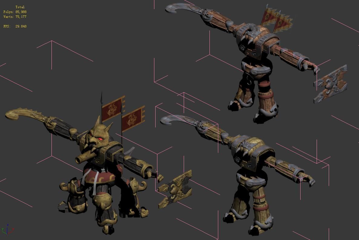 War machine - mechanical strange 3D model_2