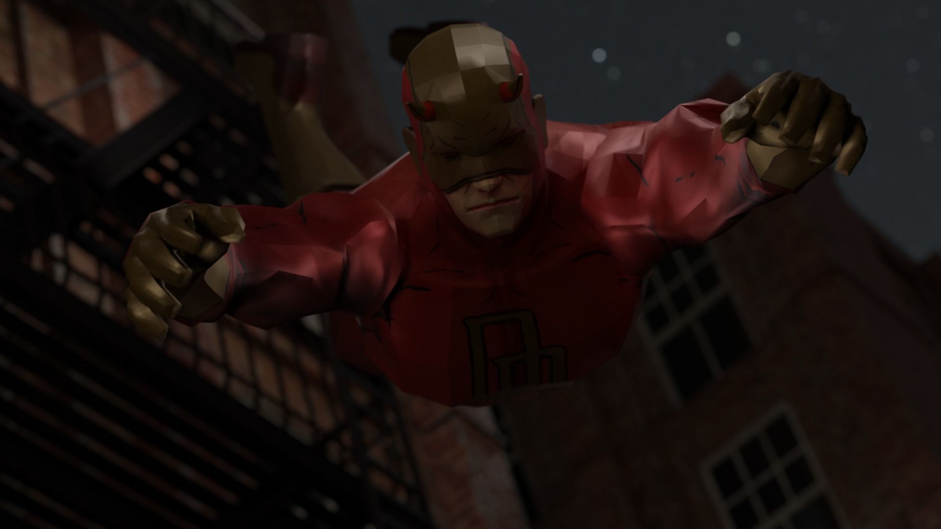 DareDevil Yellow Suit Free 3D model_3