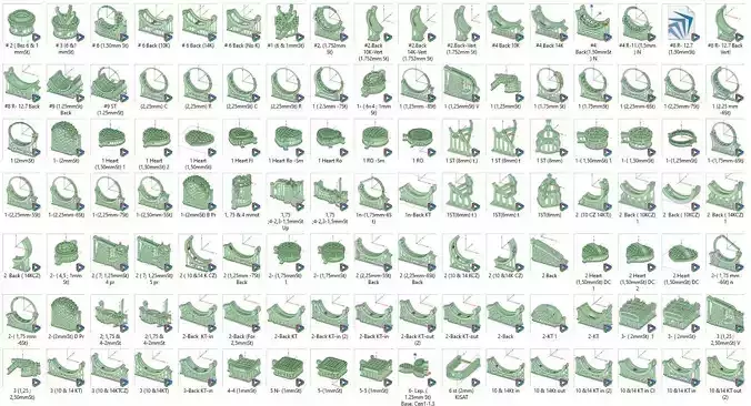 Huge collection of Jewellery products and parts 3D print model