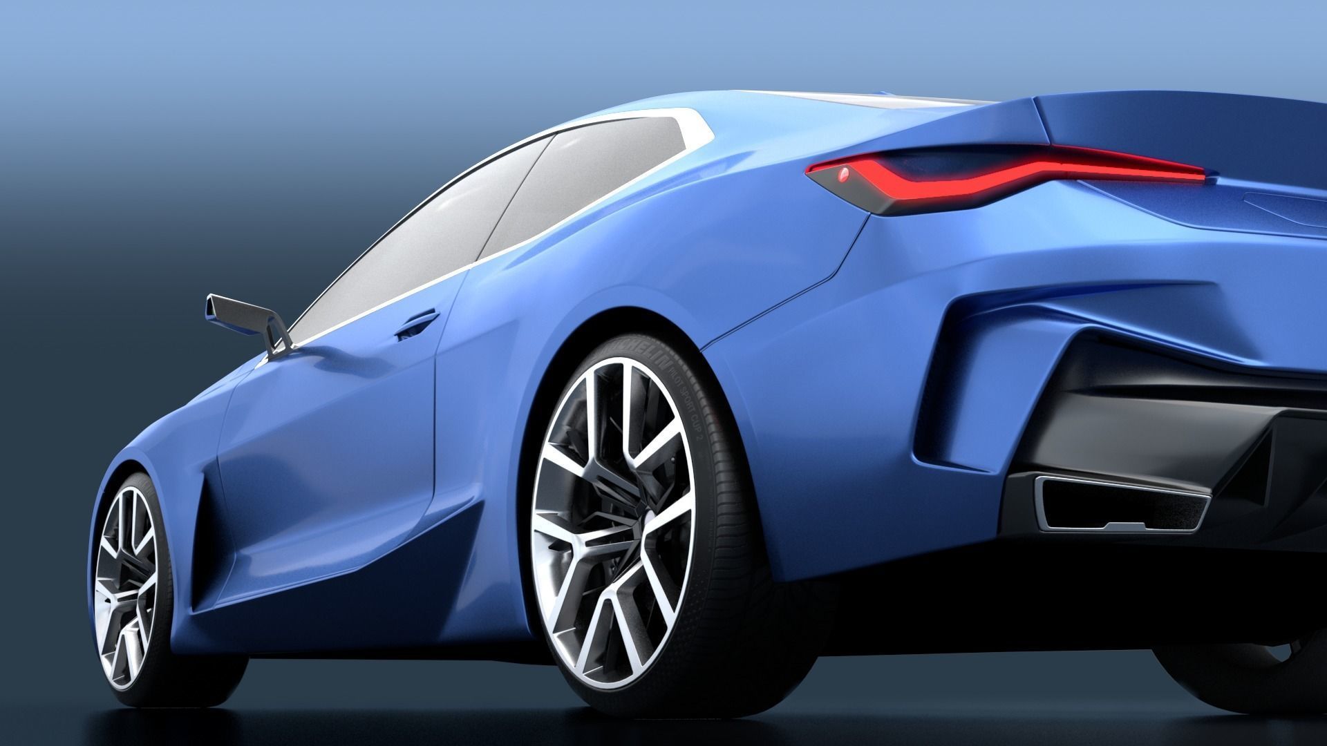 concept coupe 3d model Low-poly 3D model_4