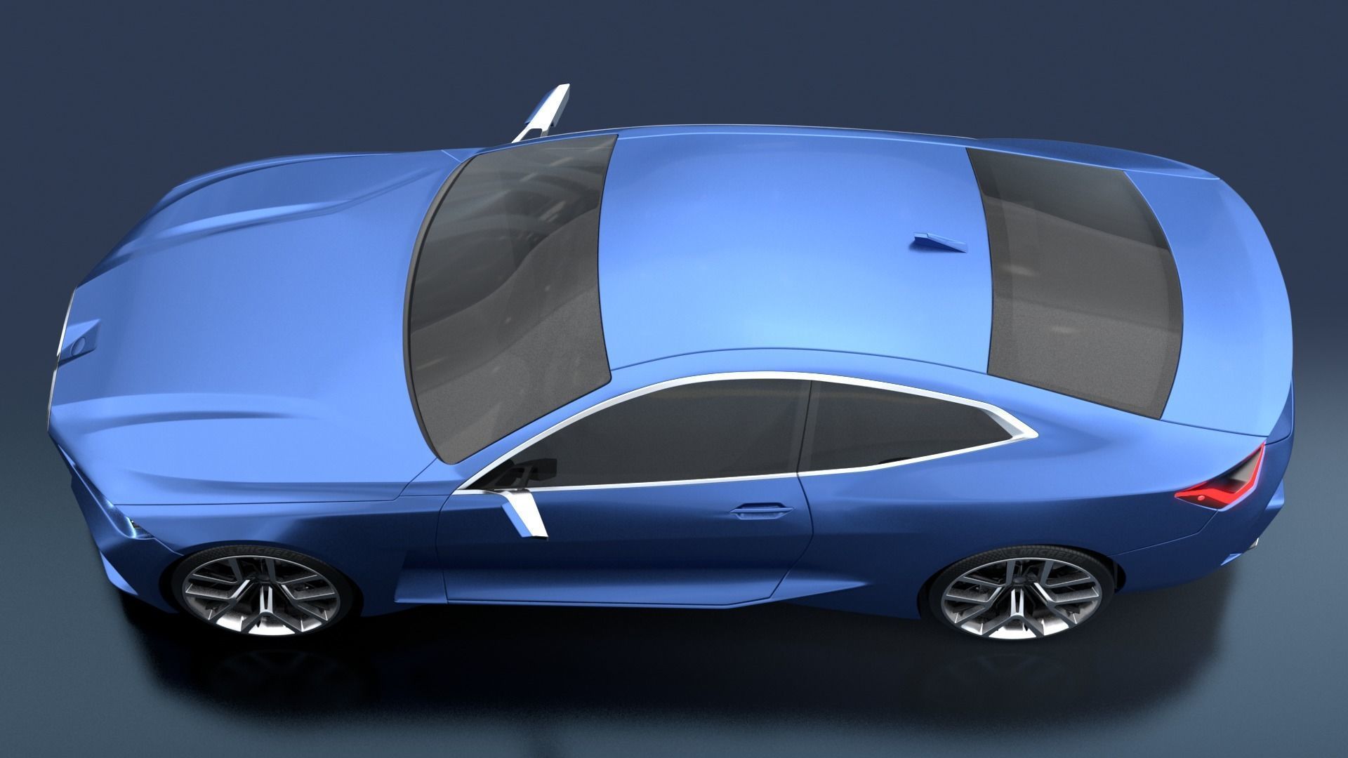 concept coupe 3d model Low-poly 3D model_3