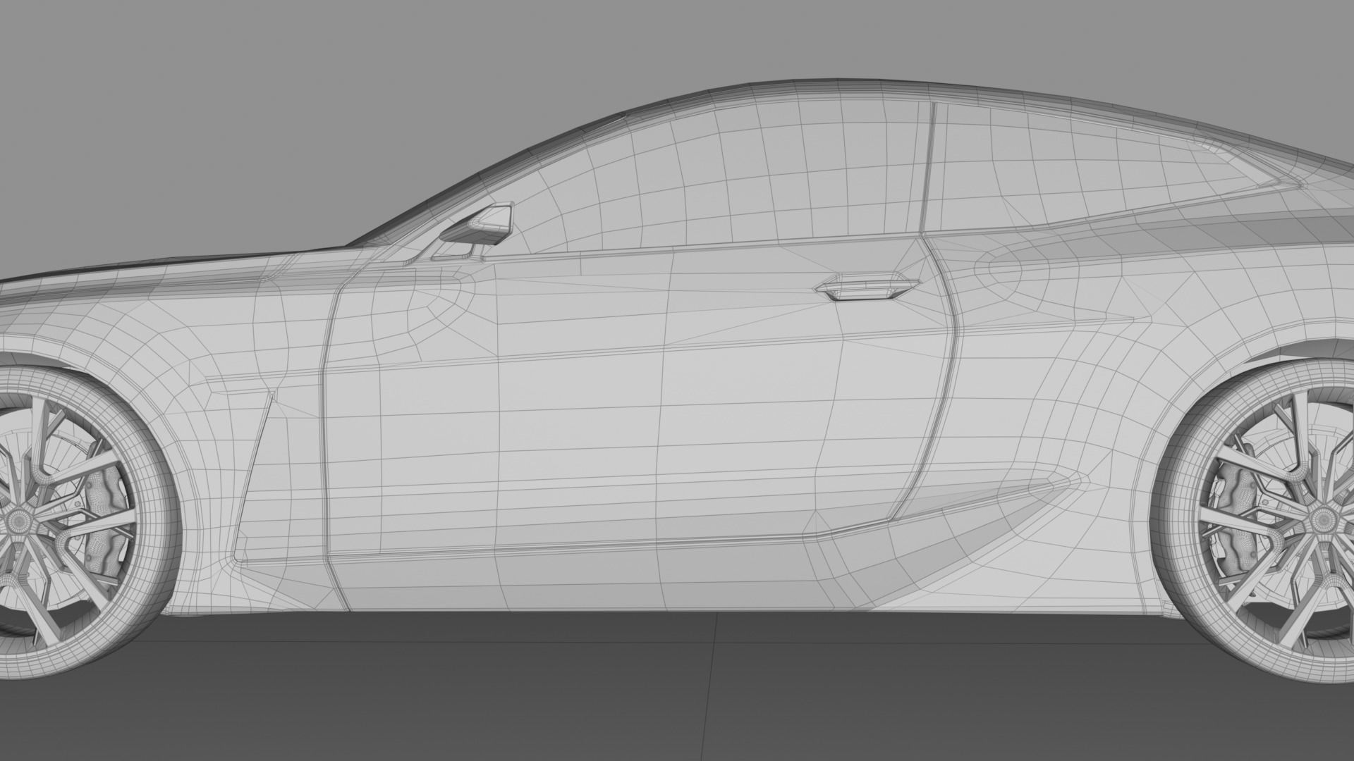 concept coupe 3d model Low-poly 3D model_8