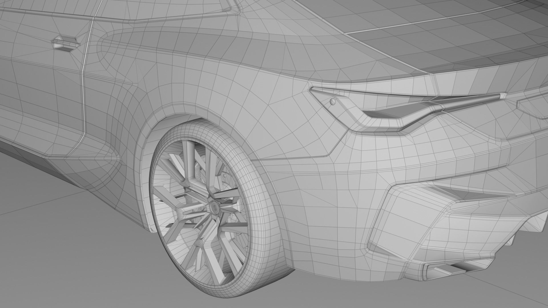 concept coupe 3d model Low-poly 3D model_7