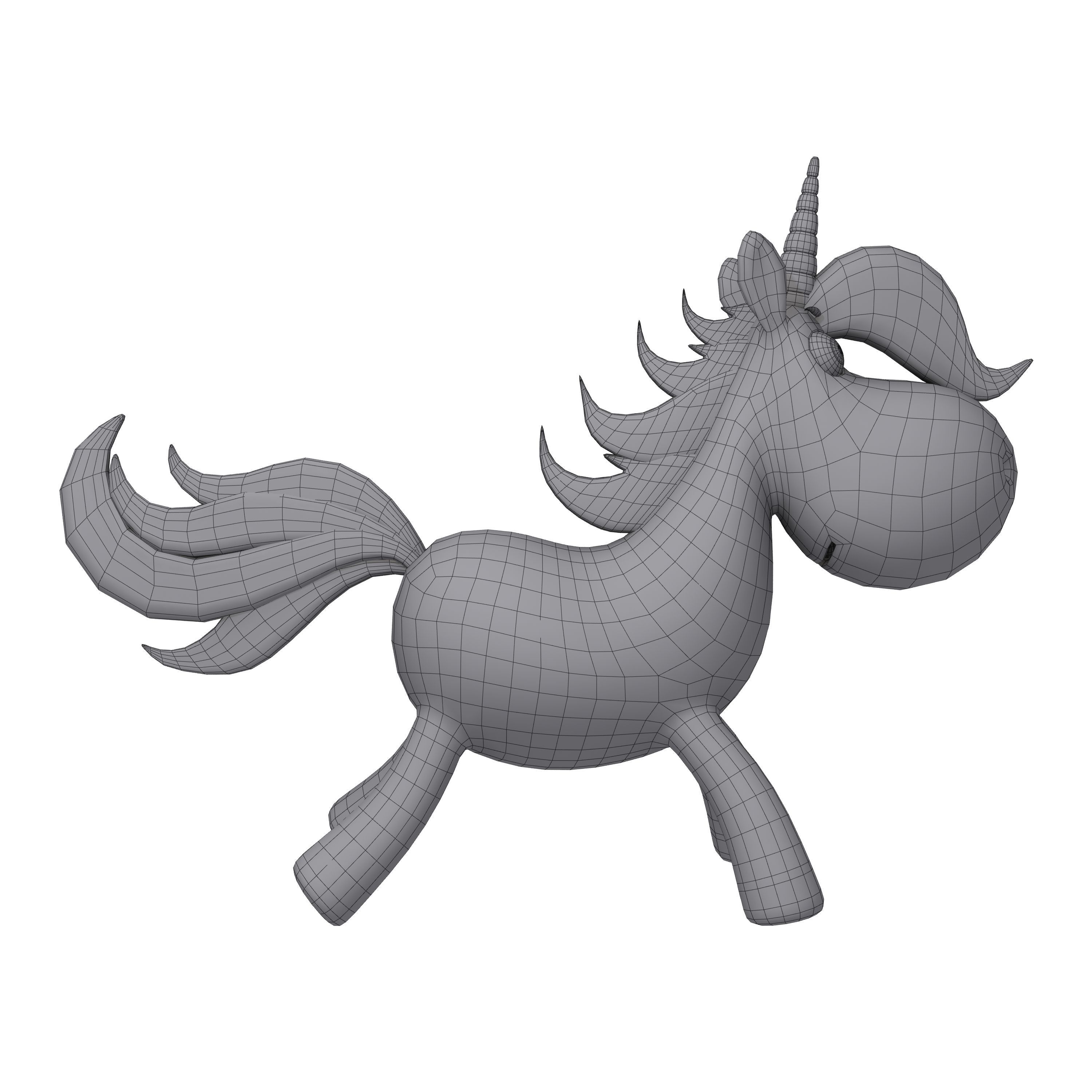 Unicorn Cartoon 3D model_6