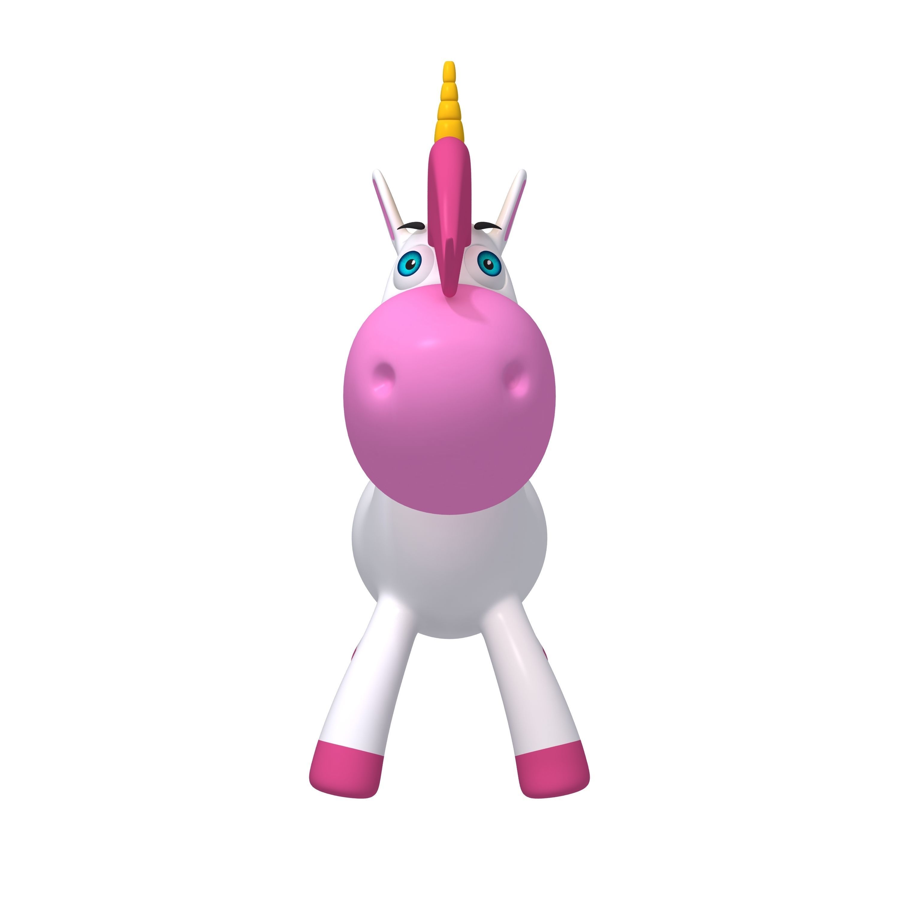 Unicorn Cartoon 3D model_1