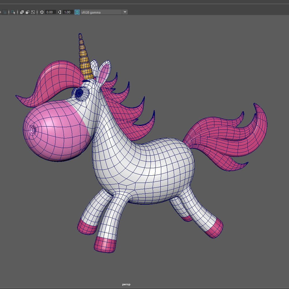 Unicorn Cartoon 3D model_13
