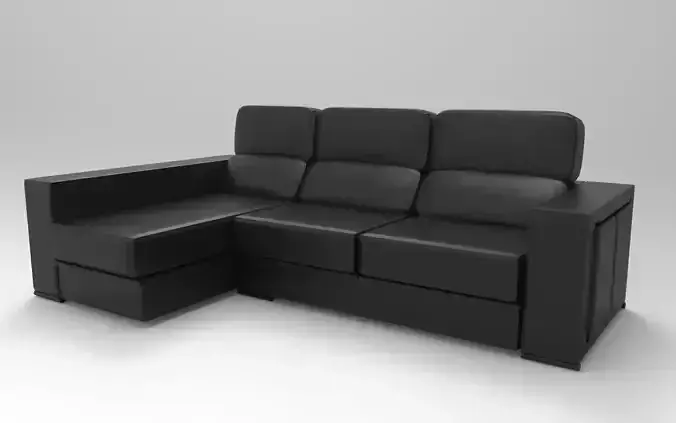 Big Sofa Chaise Lounge 3D print model