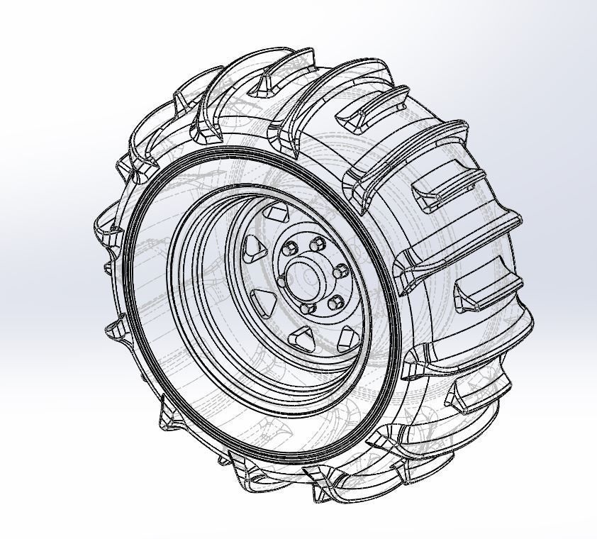  Rear wheel for Dune Buggy 3 3D print model_7