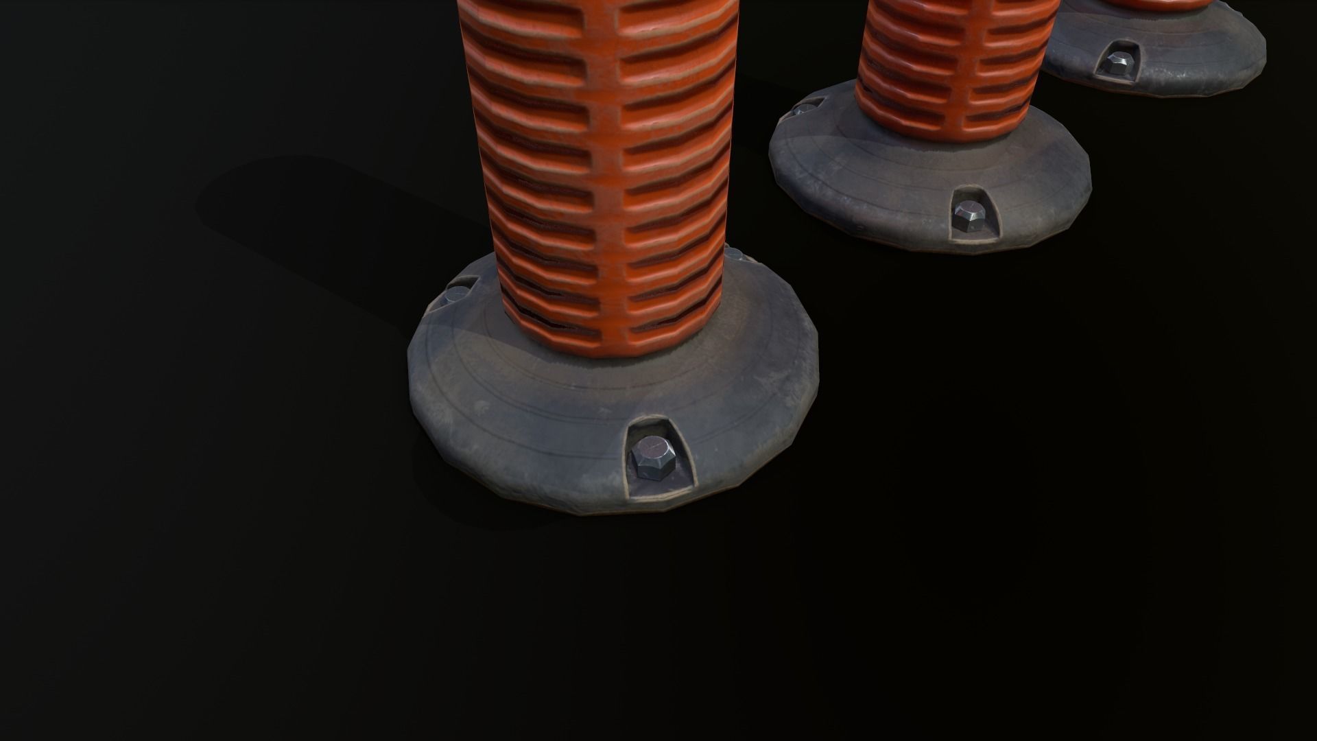 Traffic Delineator 01 PBR Game-ready Low-poly 3D model_18