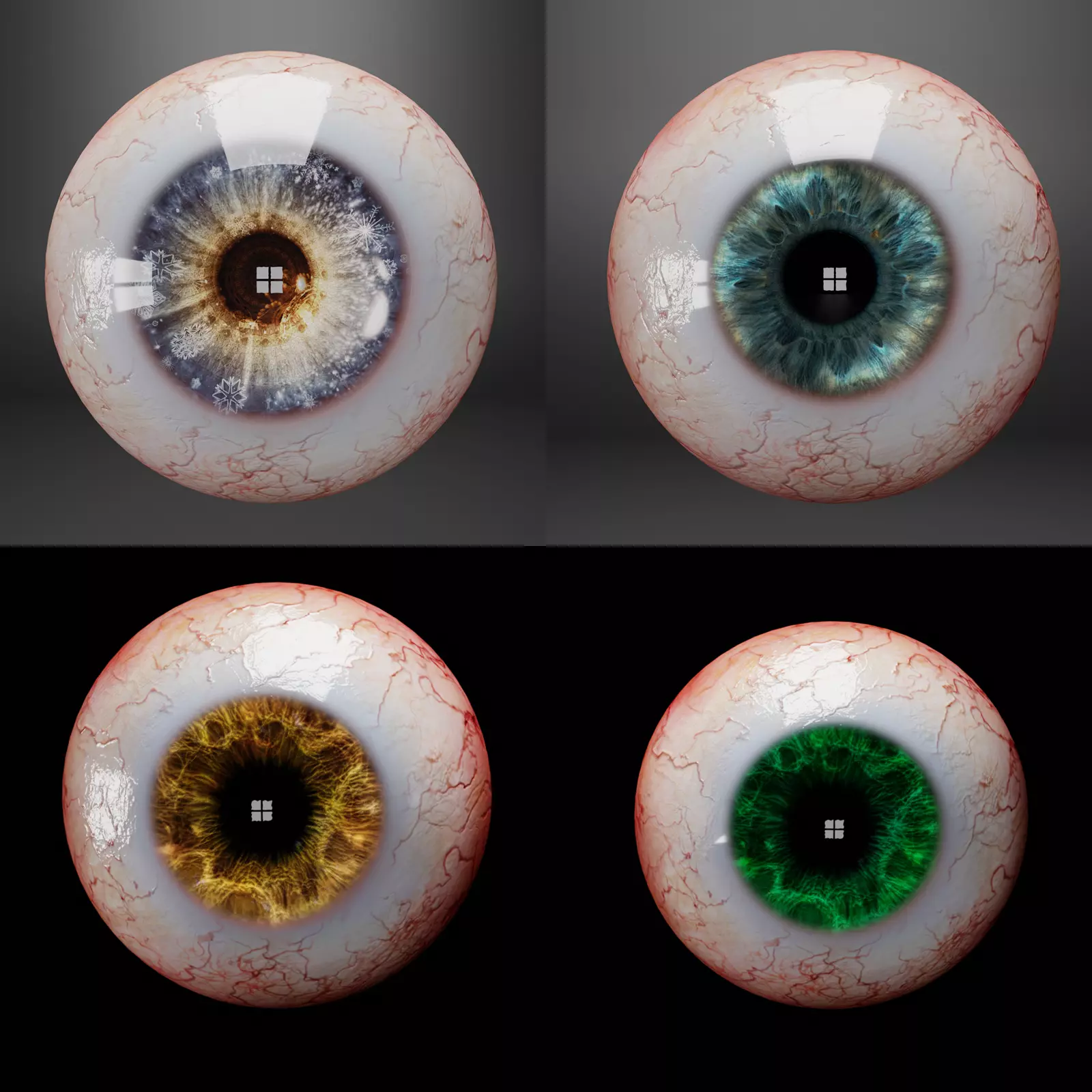 Realistic eyes colloection 3D Model Collection_0