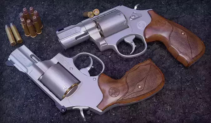 model 357 Magnum Barrel 7 Rounds Wood Grip