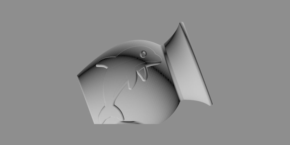 Aquarium-ornaments Octopus-pot  -dolphin- Free 3D print model_7