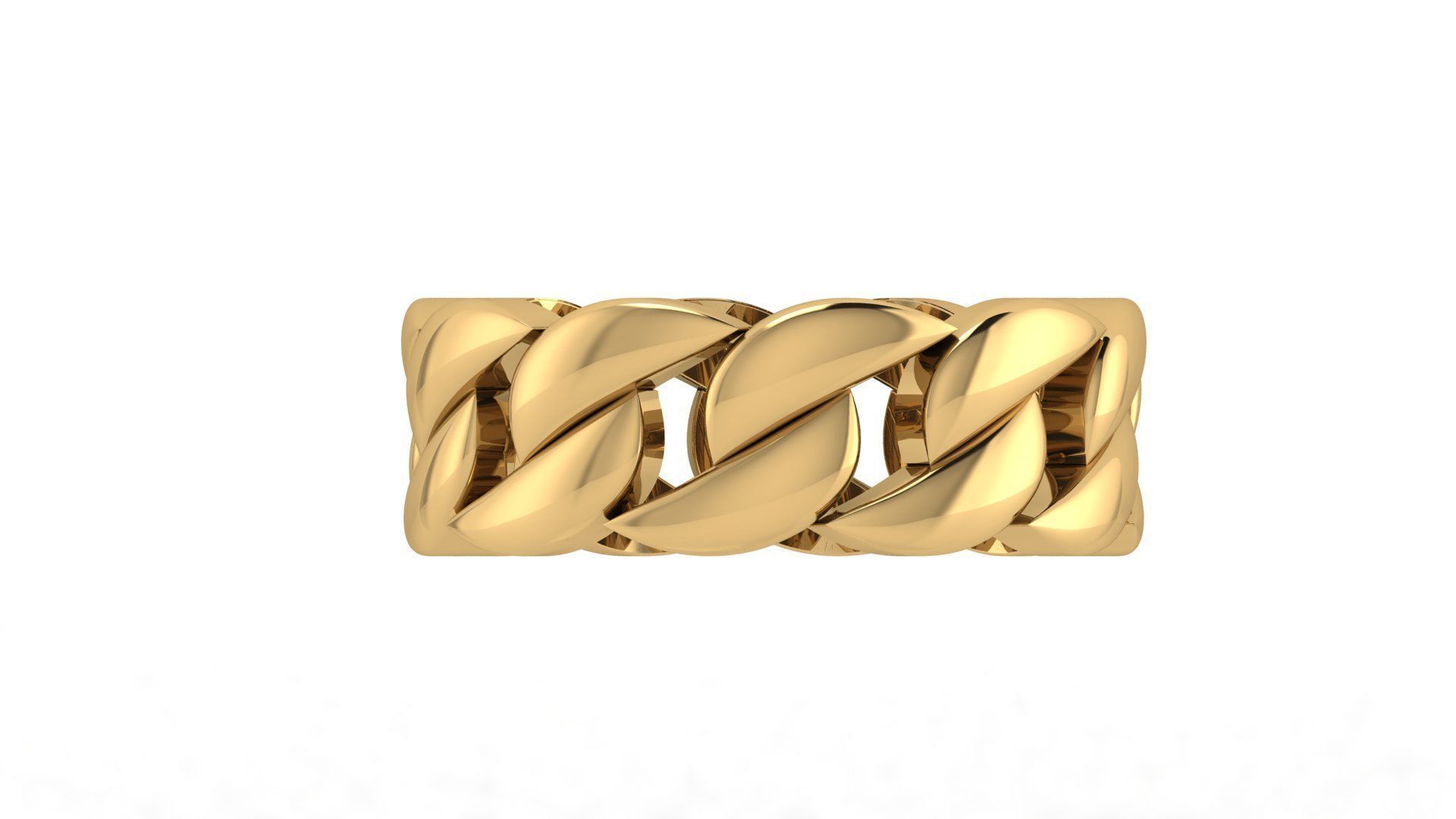 Cuba Chain Ring  3D print model_4