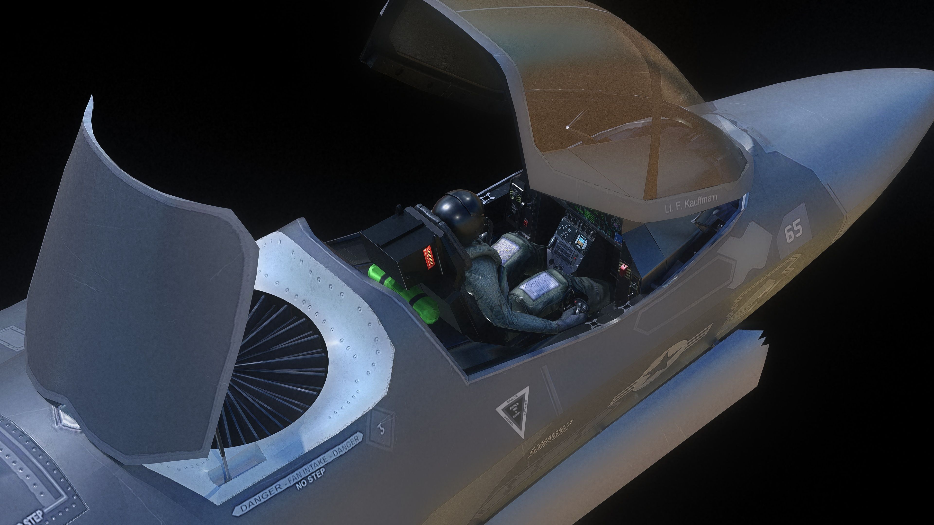 F35B Lightning II -Rigged - with high resolution cocpit Low-poly 3D model_17