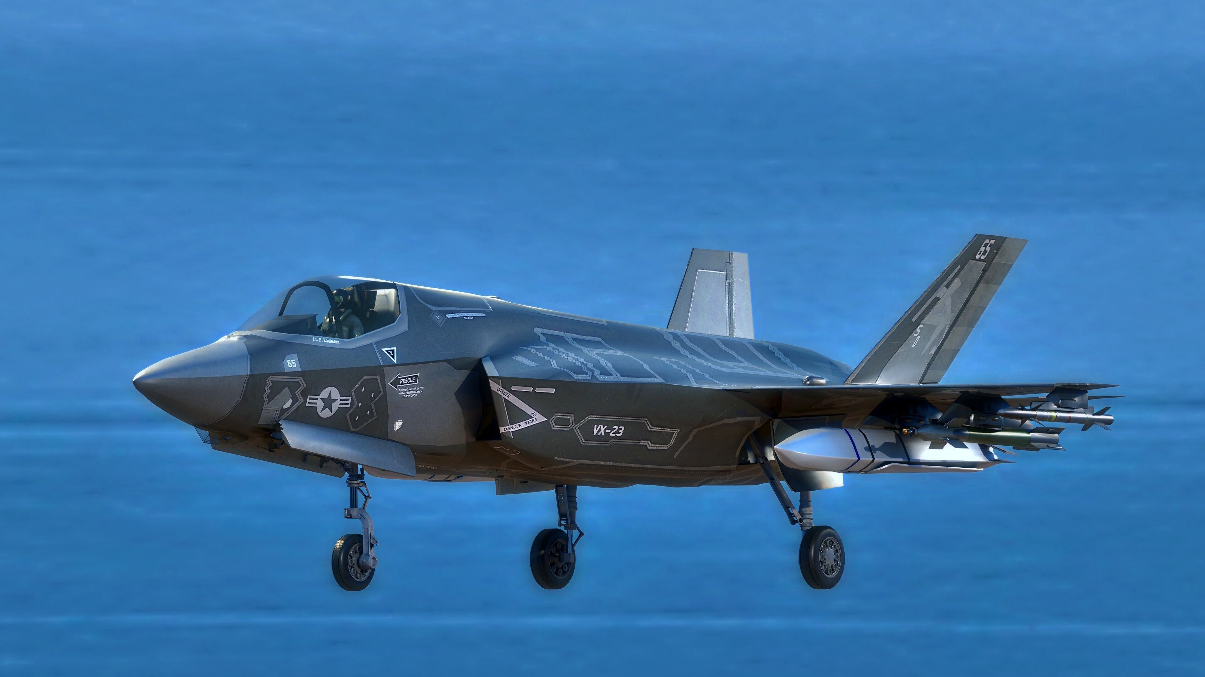 F35B Lightning II -Rigged - with high resolution cocpit Low-poly 3D model_5