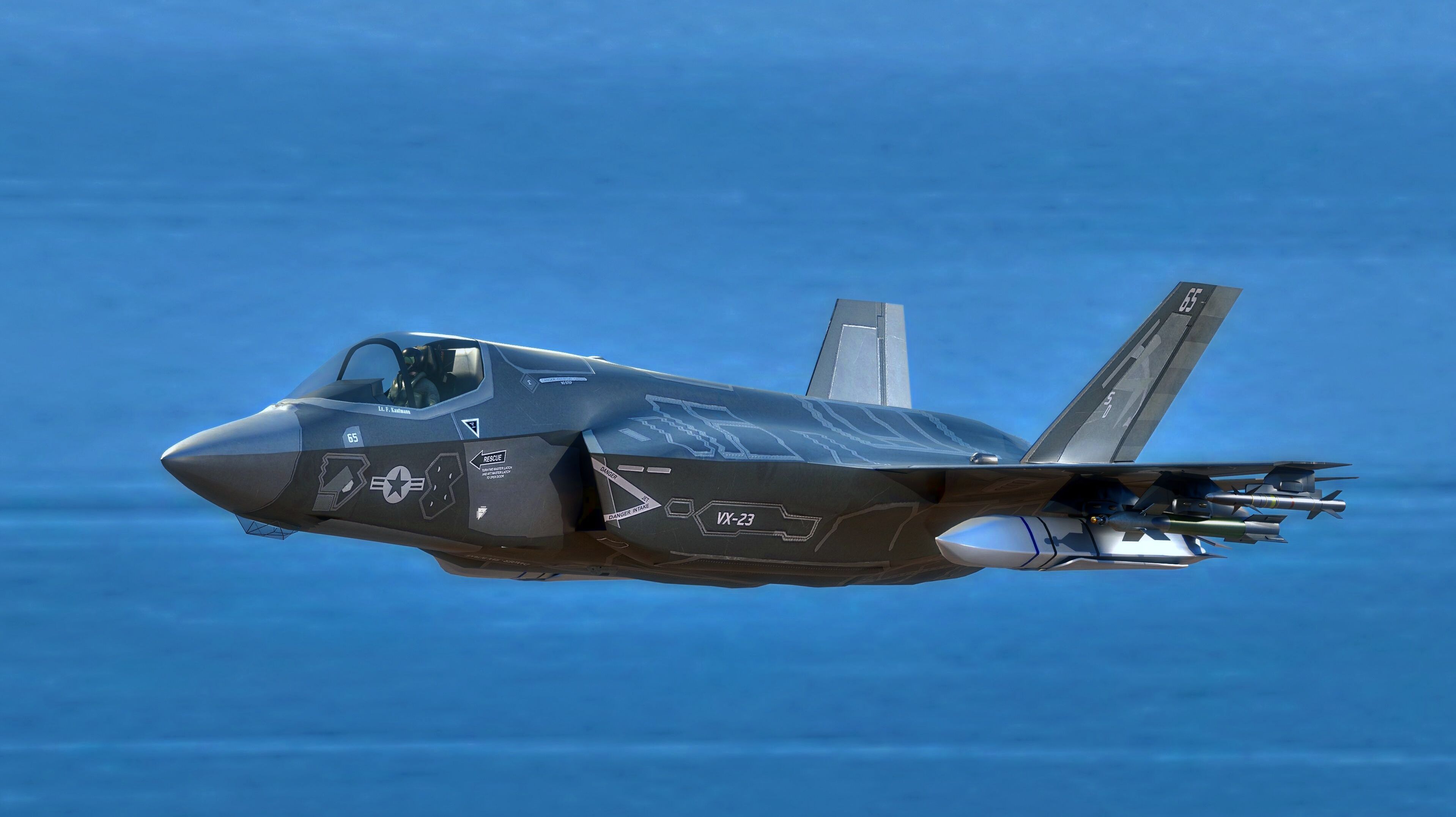 F35B Lightning II -Rigged - with high resolution cocpit Low-poly 3D model_4