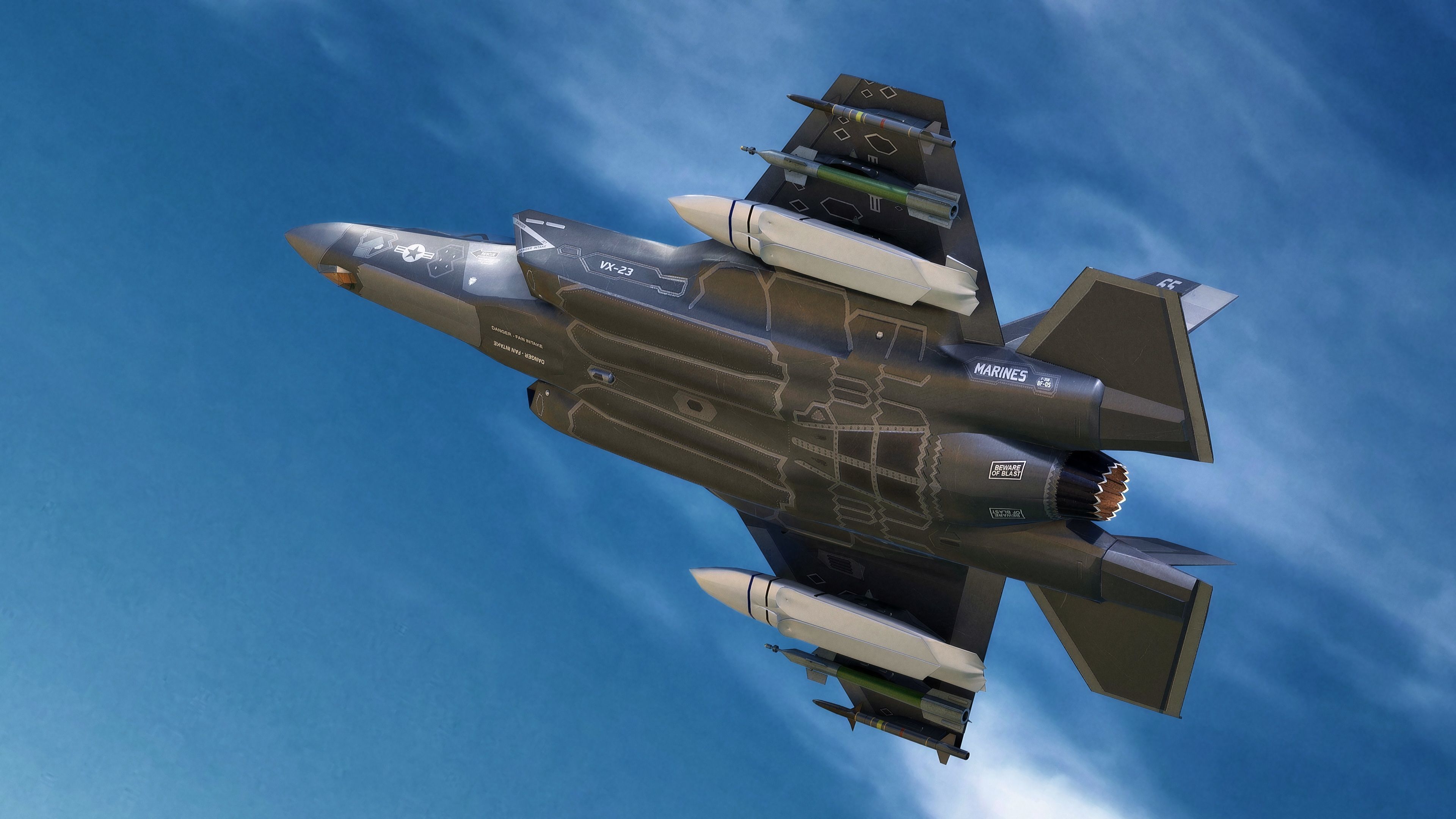 F35B Lightning II -Rigged - with high resolution cocpit Low-poly 3D model_10