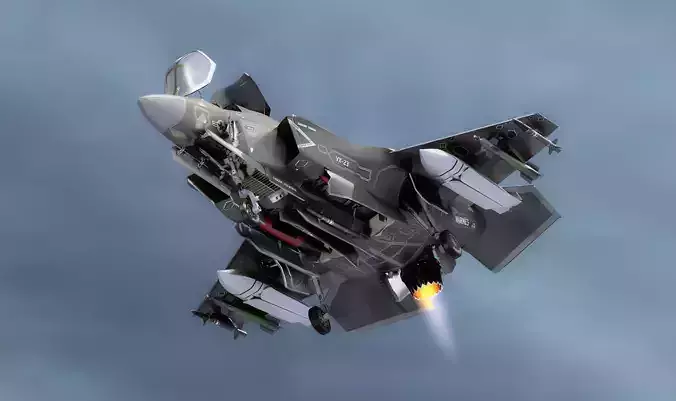 F35B Lightning II-with cocpit- Rigged-Changeable Decal Texts