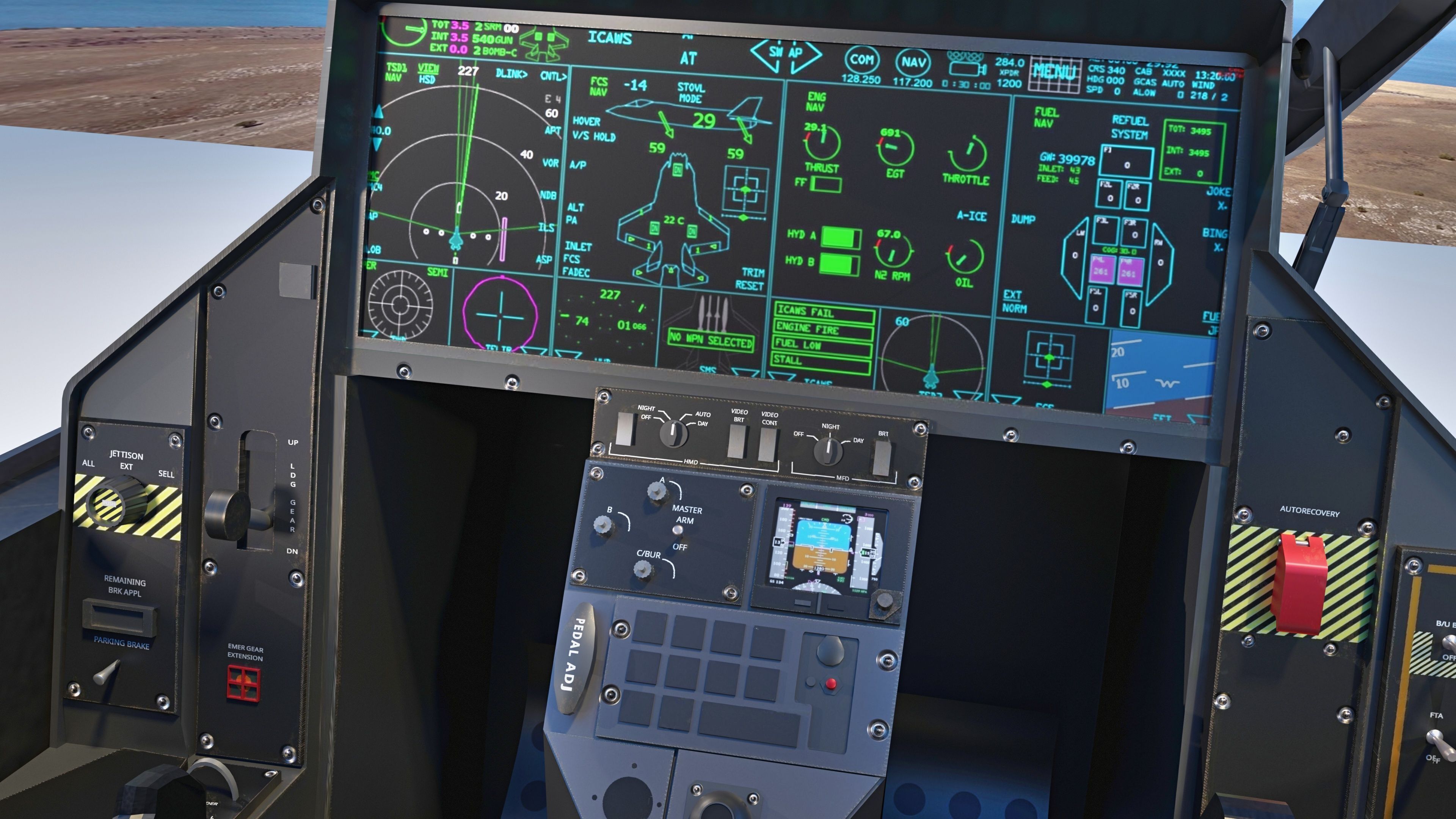 F35B Lightning II -Rigged - with high resolution cocpit Low-poly 3D model_21