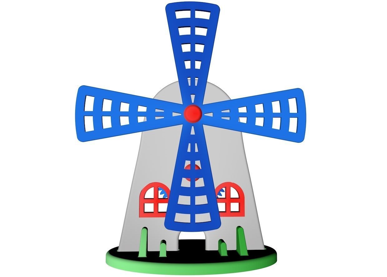 Toy for children or fun - Gear mill for CNC and printing 3D print model_1