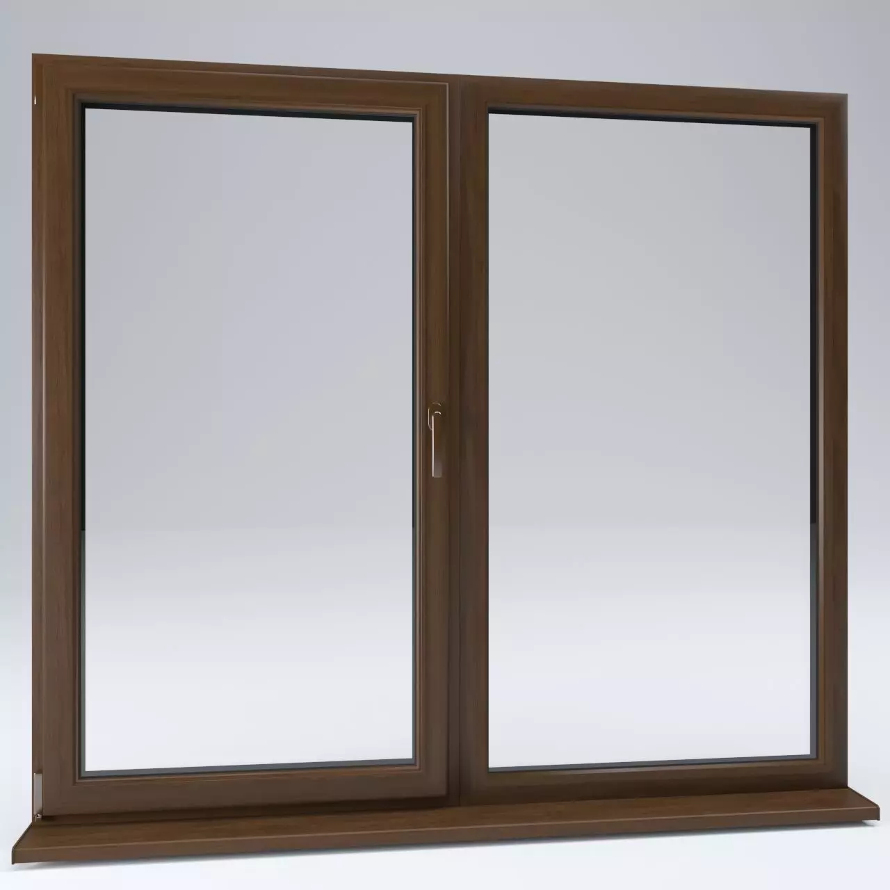 Window wooden with two glass panes Free 3D model