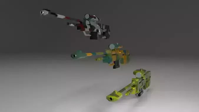 Snipper gun with scope