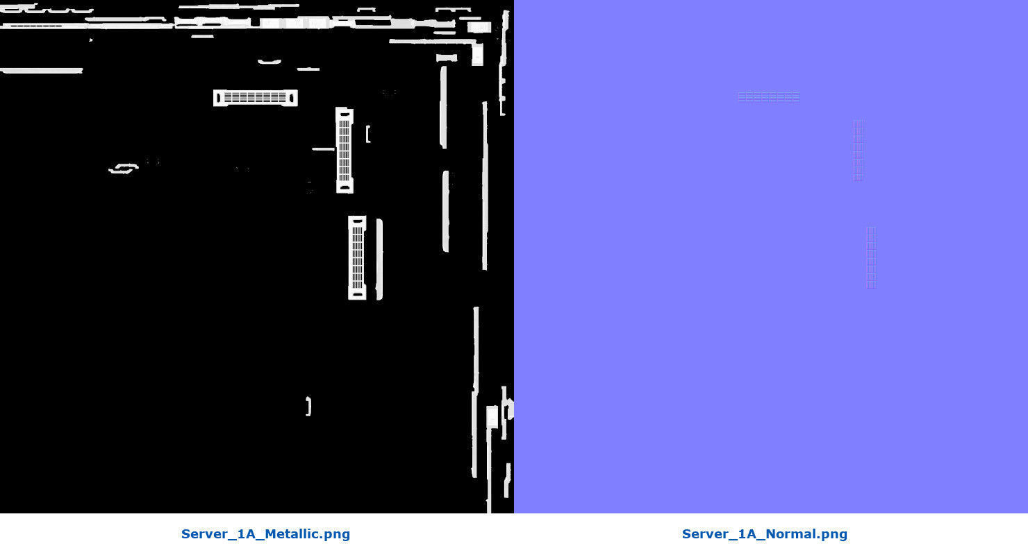 Server 1A Low-poly 3D model_12
