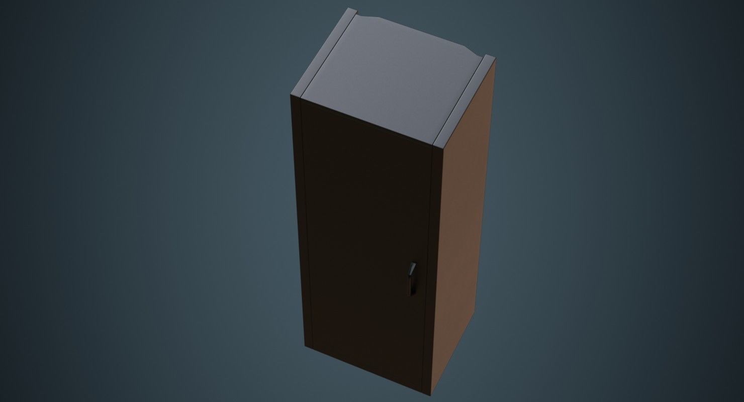 Server 1A Low-poly 3D model_2