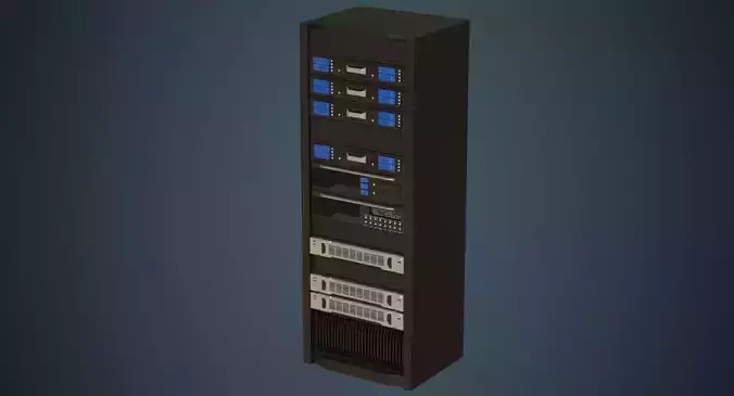 Server 1A Low-poly 3D model