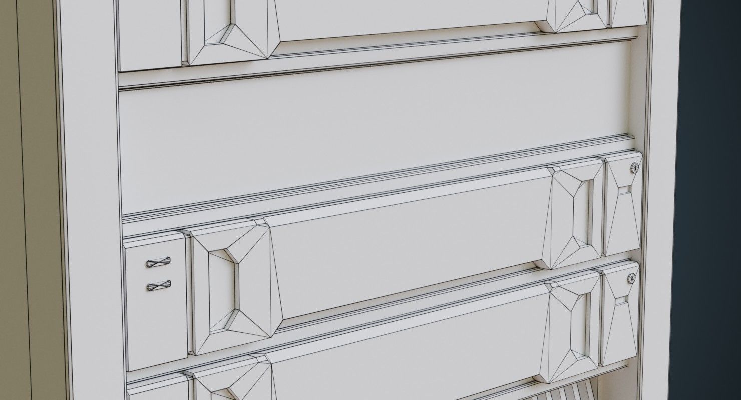 Server 1A Low-poly 3D model_8