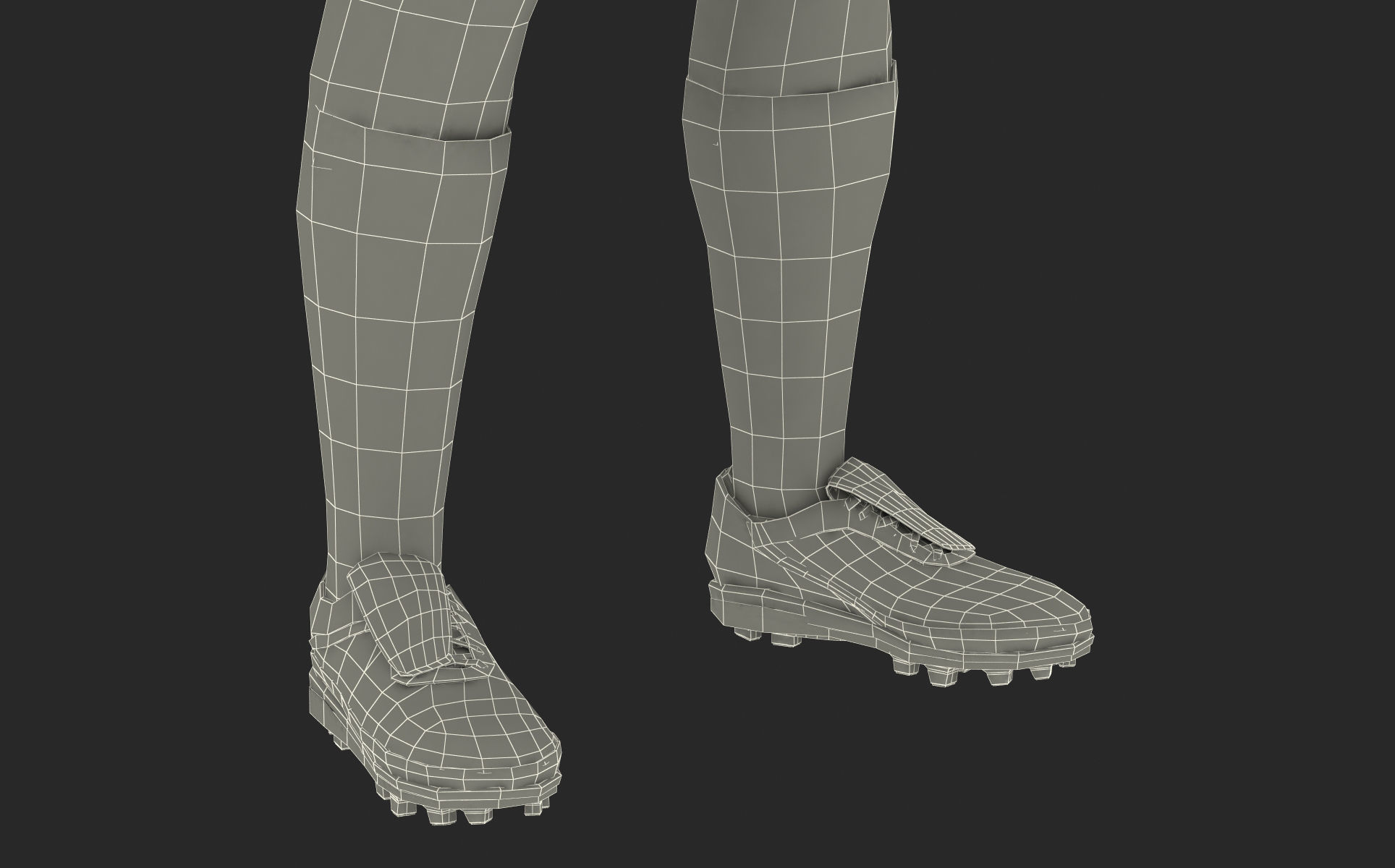 Soccer Player Barcelona with Hair 3D model_35