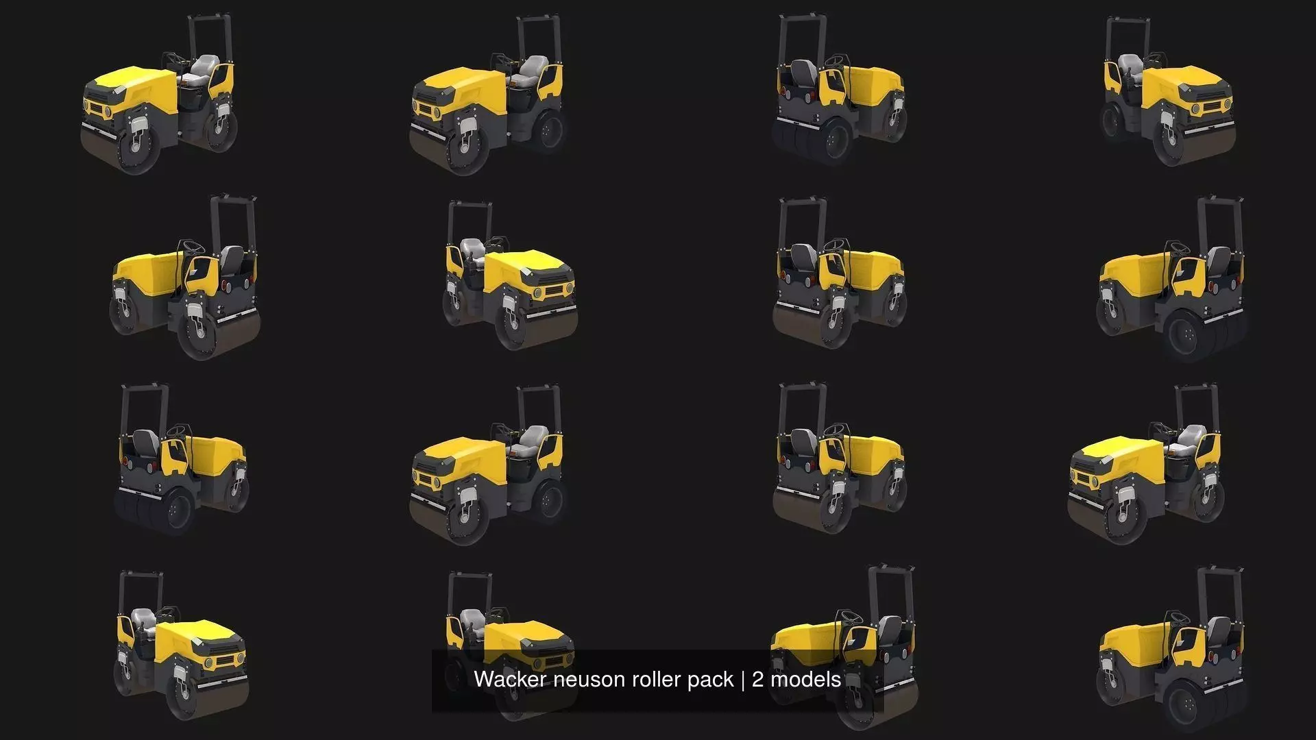 Wacker neuson roller pack 3D Model Collection_0