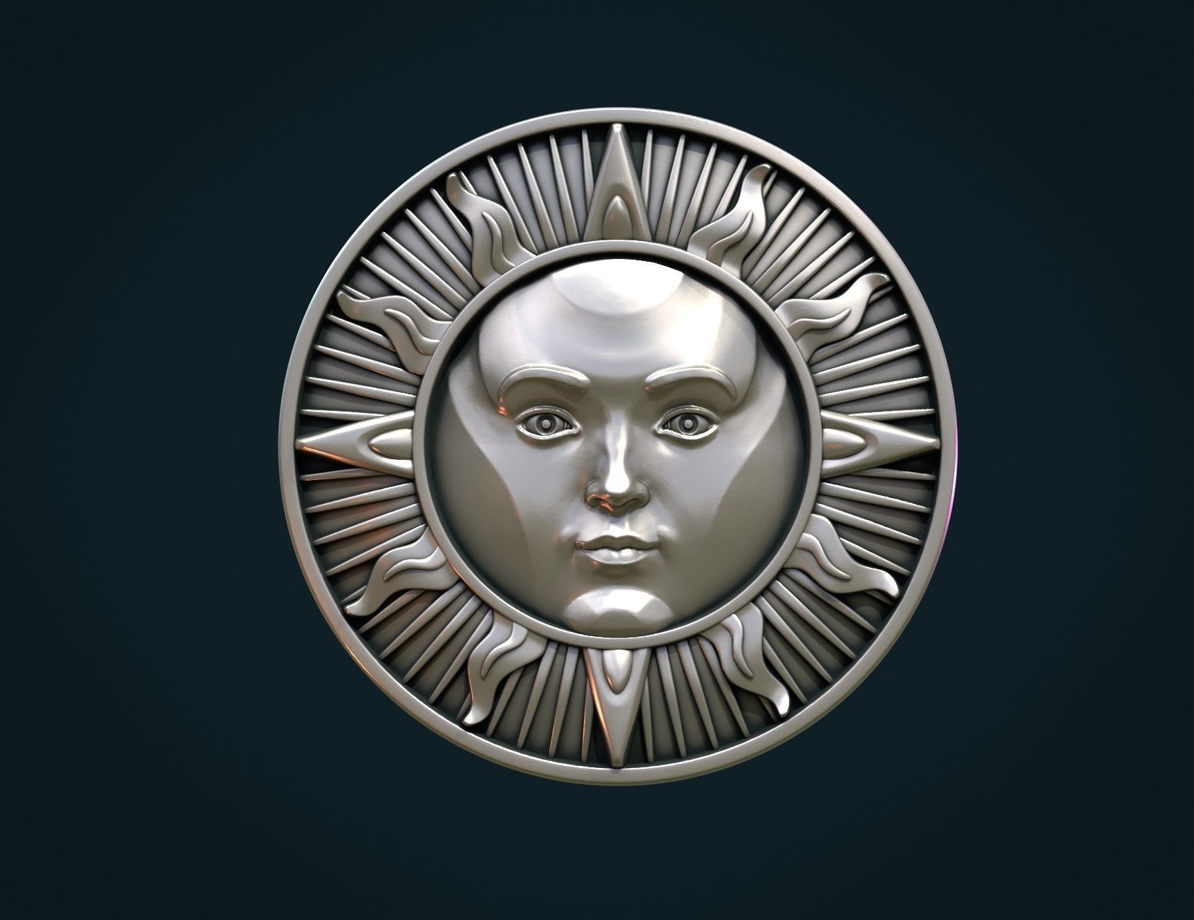 Sun Pendant 3D print model_4