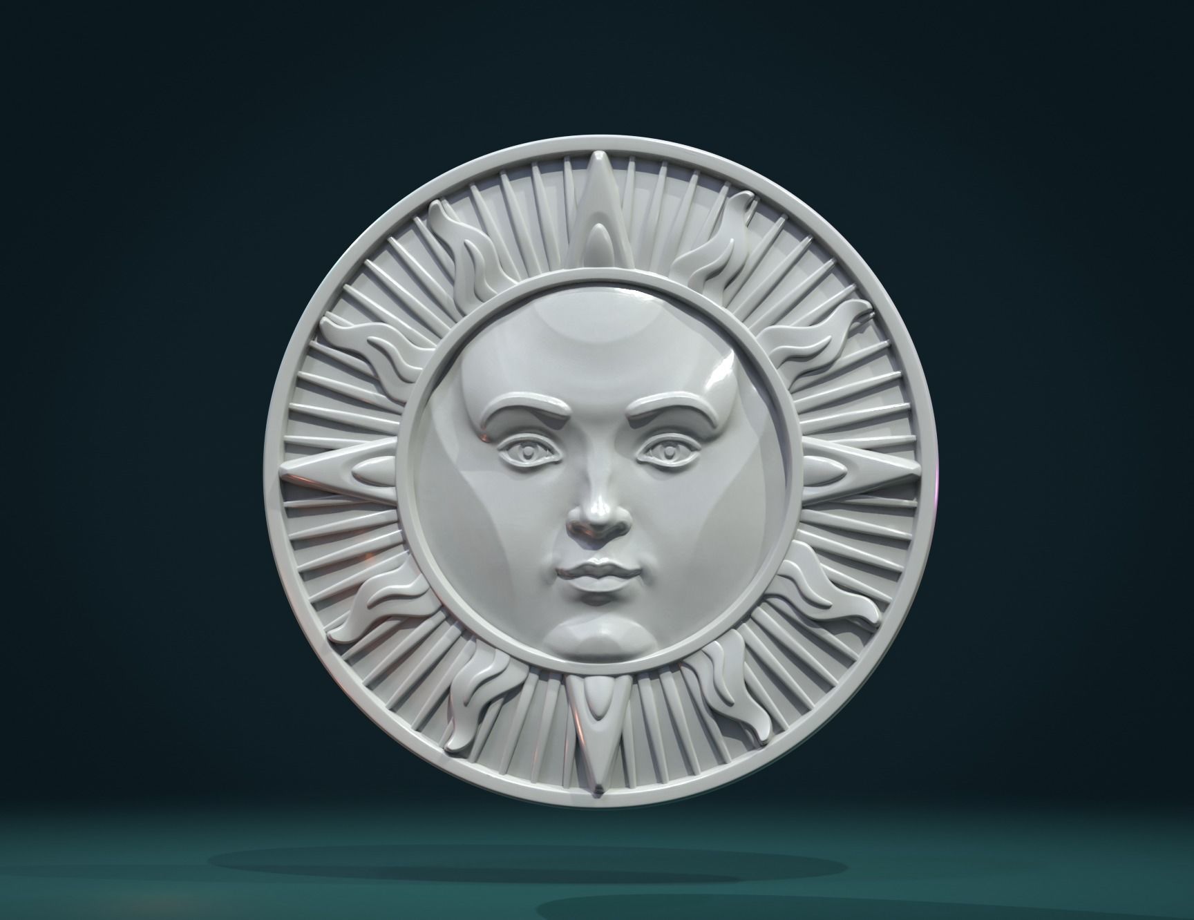 Sun Pendant 3D print model_7