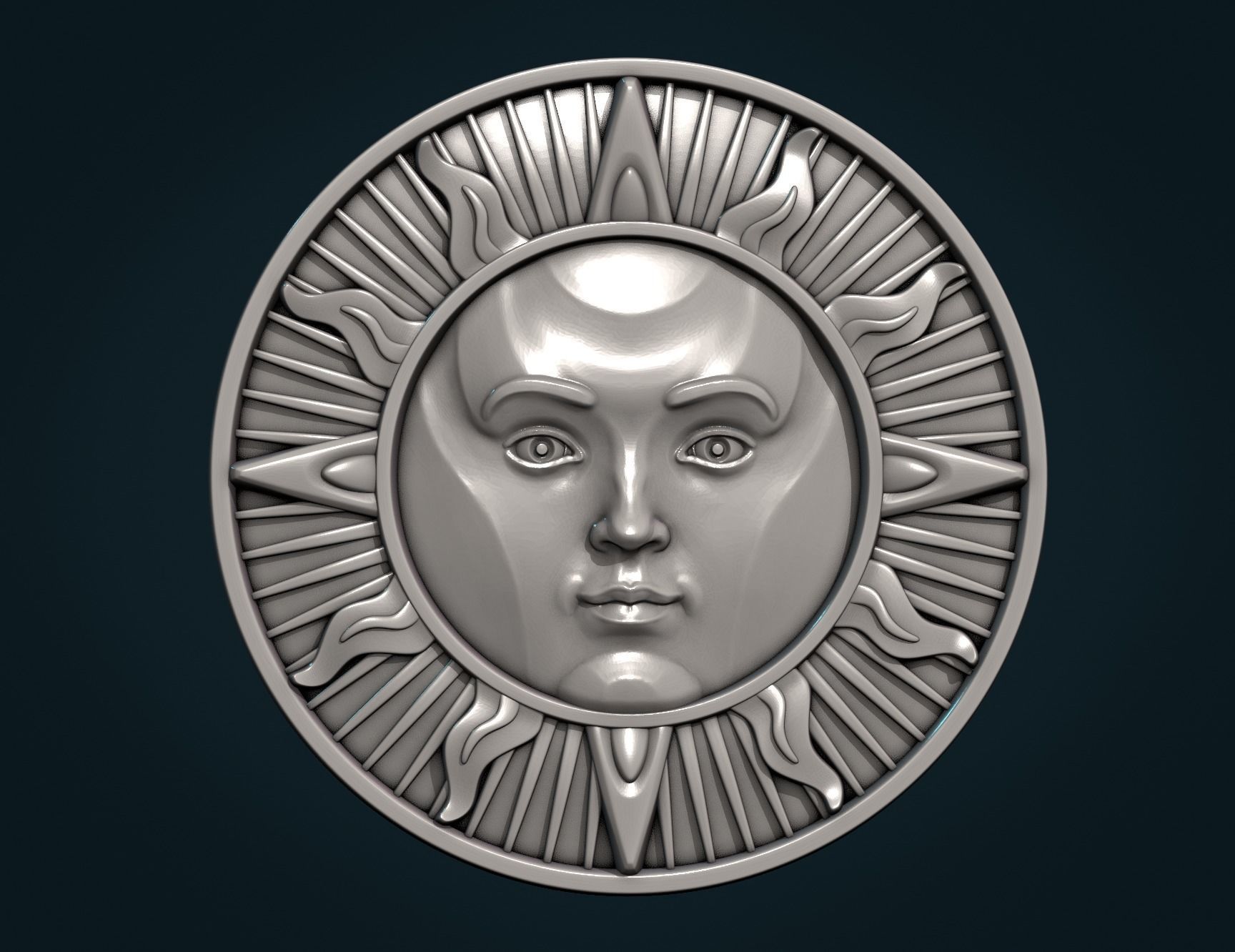 Sun Pendant 3D print model_15