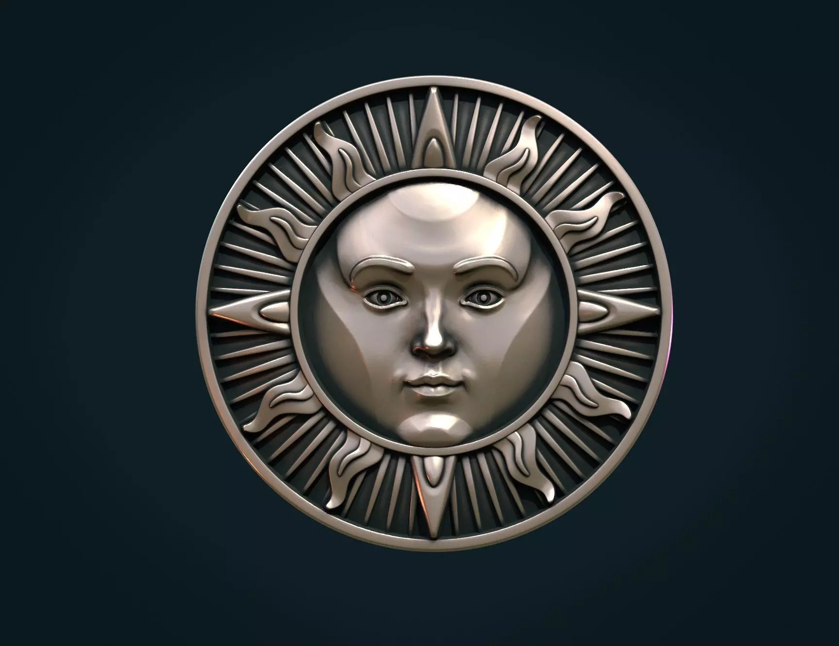 Sun Pendant 3D print model_0