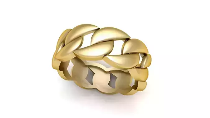 Light Weight Cuba Chain Ring  3D print model