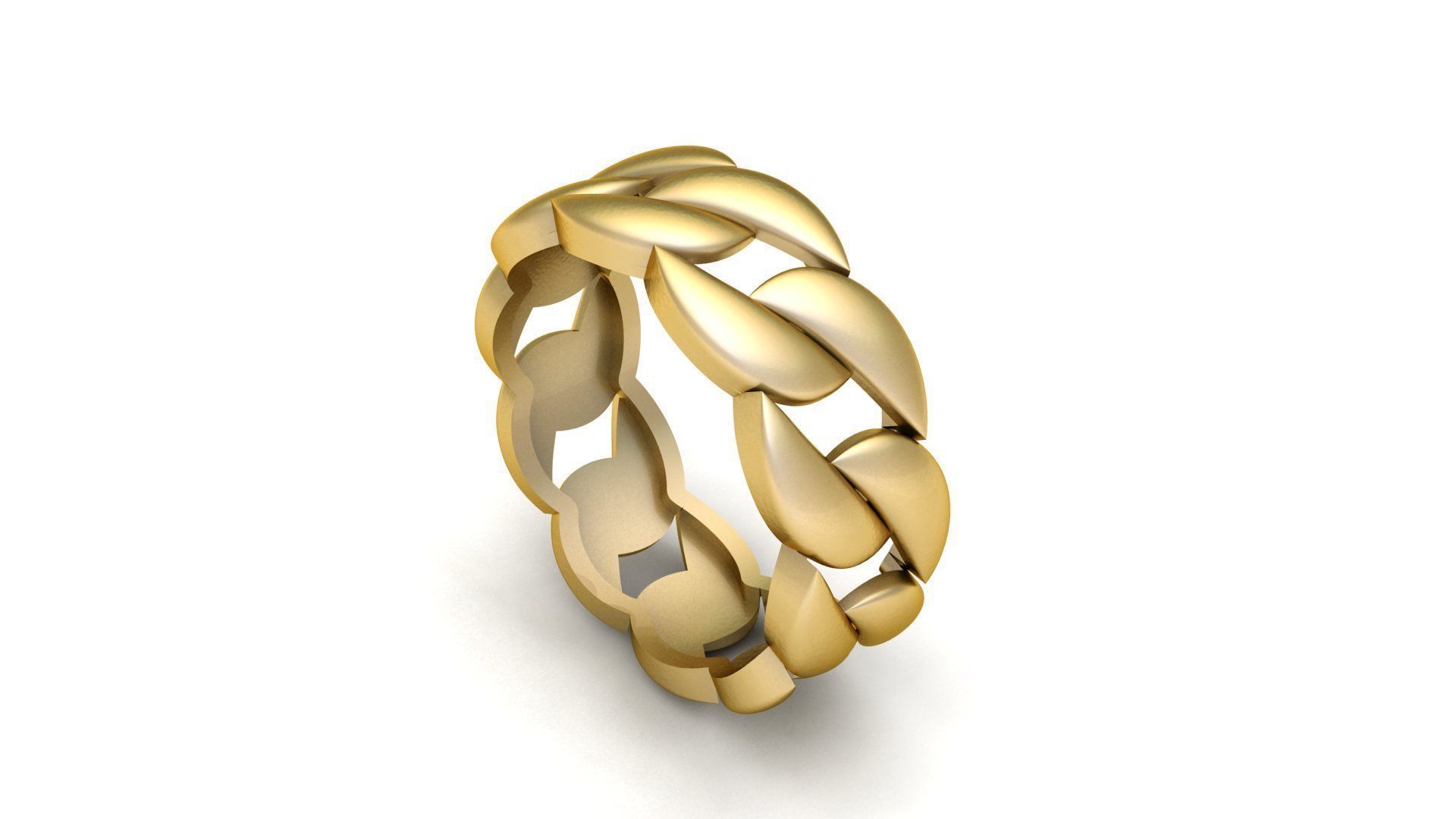 Light Weight Cuba Chain Ring  3D print model_1