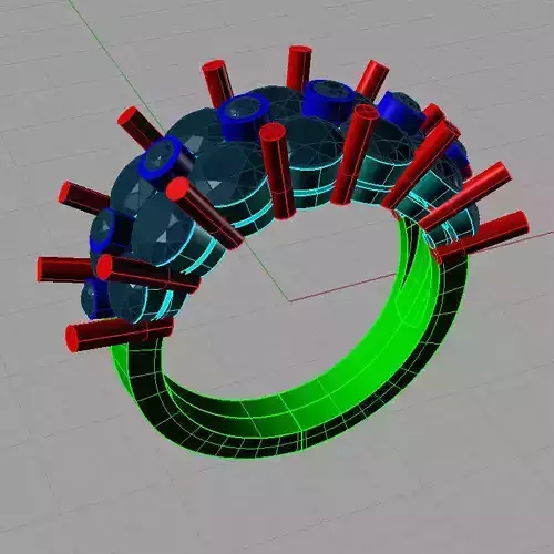 Wedding rings for women jewelry  3d print model Anello veretta