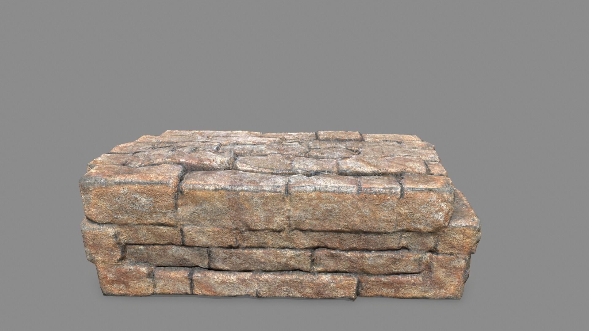 Stone Set arch Low-poly 3D model_12
