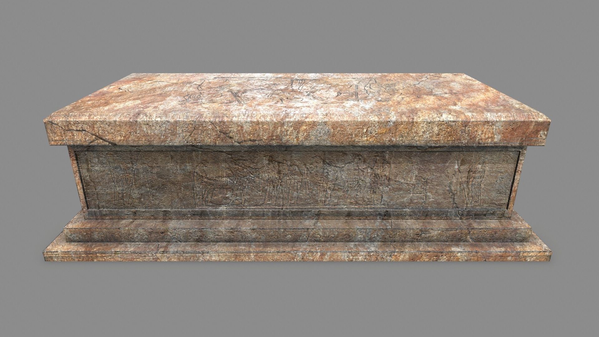 Stone Set arch Low-poly 3D model_13