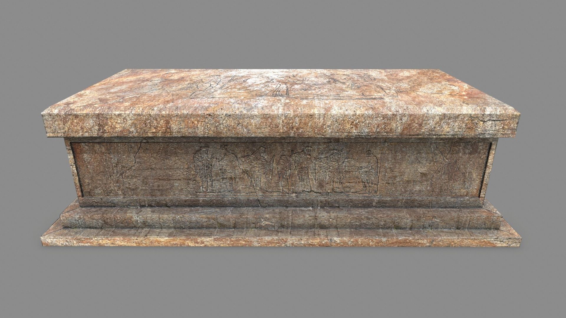 Stone Set arch Low-poly 3D model_14