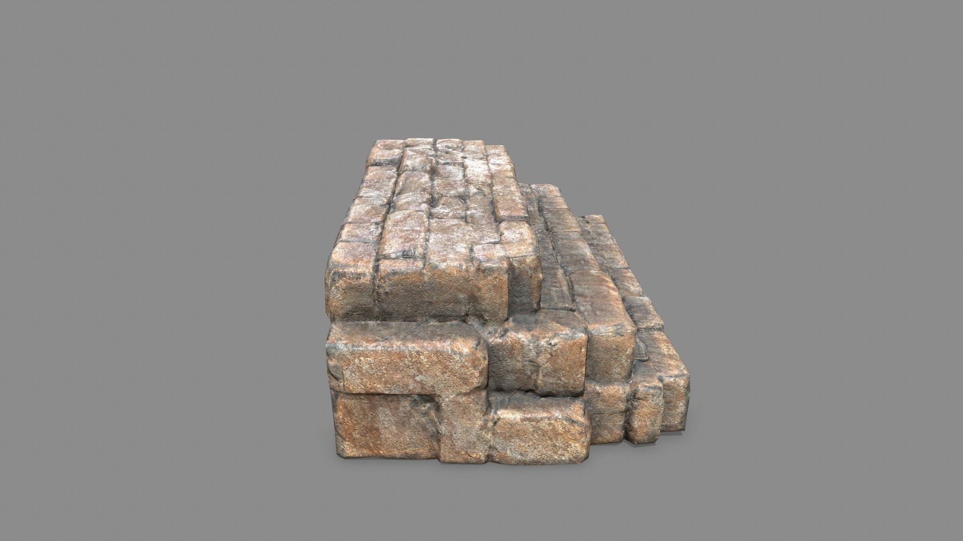 Stone Set arch Low-poly 3D model_11