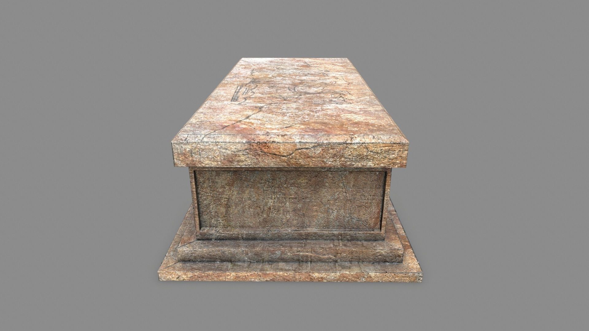 Stone Set arch Low-poly 3D model_15