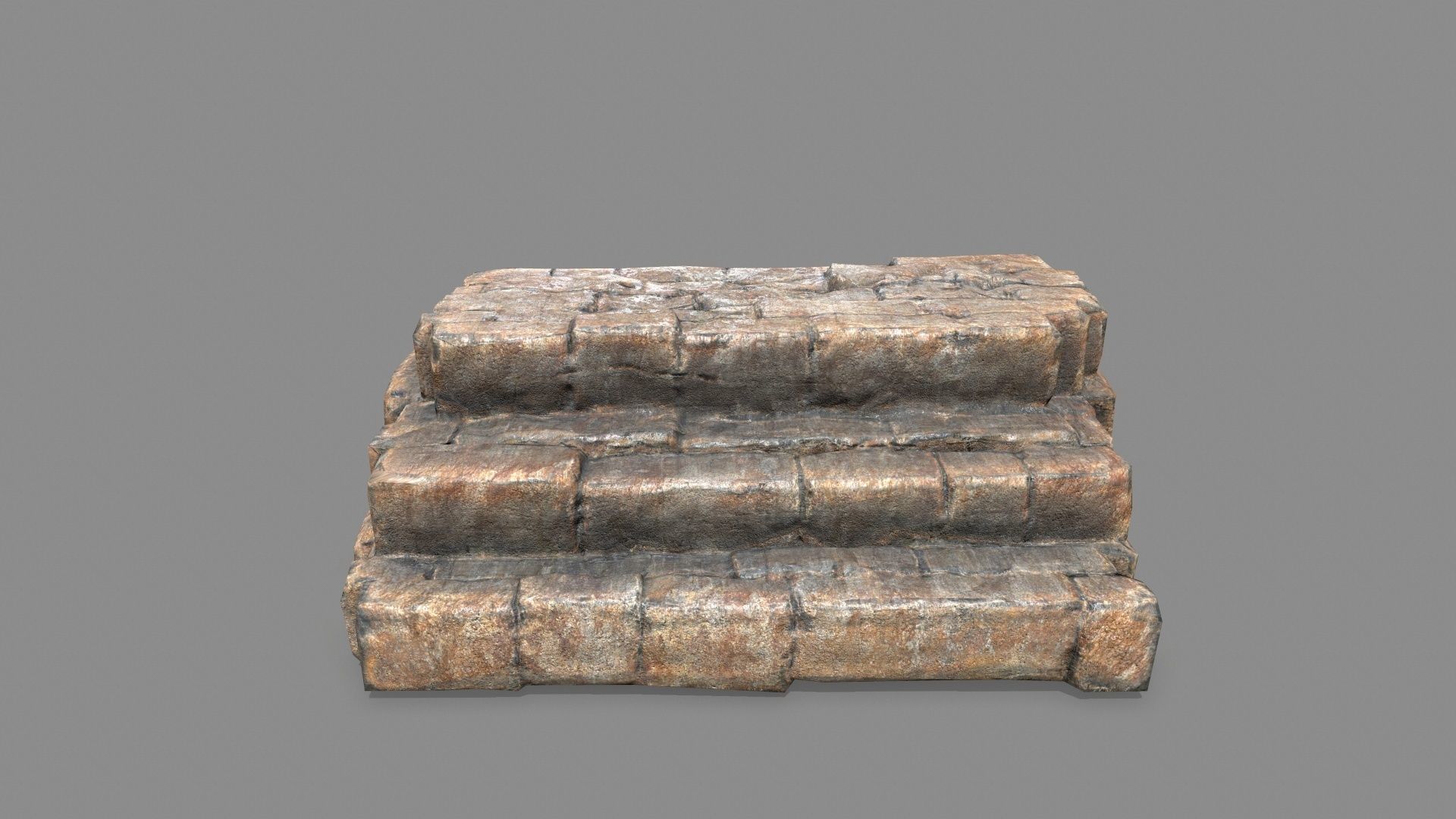 Stone Set arch Low-poly 3D model_10